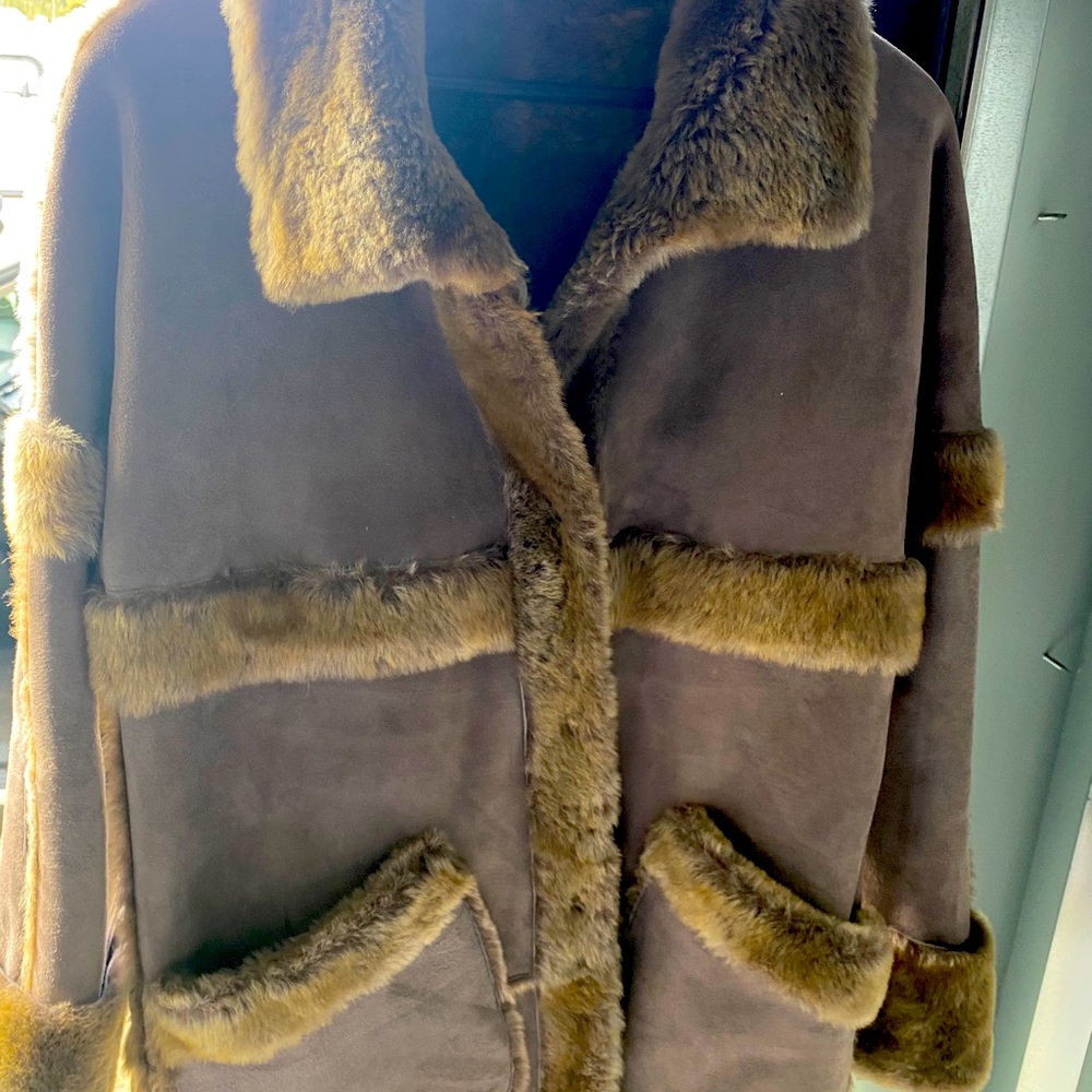 Super warm women’s suede / sheepskin coat